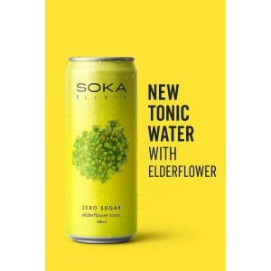 SOKA ELIXIR ELDERFLOWER TONIC 24 X 0.33L