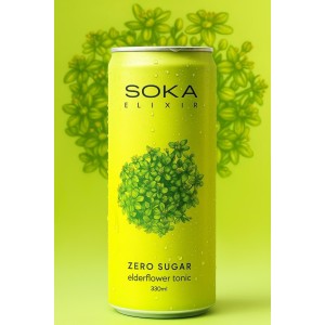 SOKA ELIXIR ELDERFLOWER TONIC 24 X 0.33L