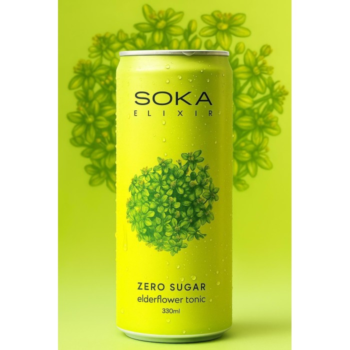 SOKA ELIXIR ELDERFLOWER TONIC 24 X 0.33L