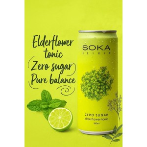 SOKA ELIXIR ELDERFLOWER TONIC 24 X 0.33L